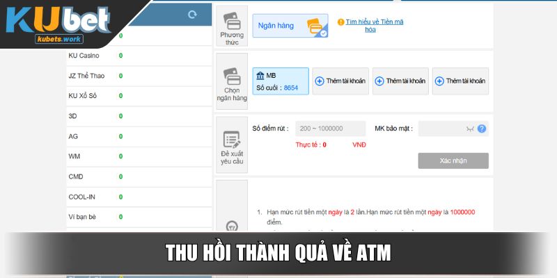 Thu hồi thành quả về ATM
